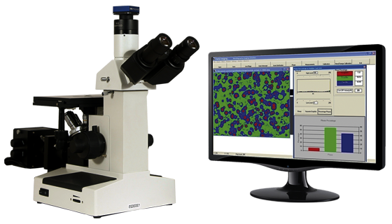 Inverted Microscope with Image Analyzer